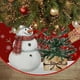 thumbnail image 1 of CaiYueKe Christmas Tree Skirt 35.4 Inch Red Snowman Pattern Festive Xmas Mat, Merry Christmas Print Holiday Party Home Decor for Tree Base Cover, Christmas Decoration for Family Gatherings, 1 of 7