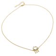 thumbnail image 1 of Bonito collar con colgante de jirafa doble para mujer, cadena larga, corazón, joyería romántica dorado Yuyangstore Collar con colgante de jirafa, 1 of 8