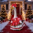 thumbnail image 5 of Sruoe Christmas Porch Goose Outfits, Porch Goose Clothes, 23 Inch Cement Goose Clothes Dress, Duck Clothes for Spring Easter Holiday Outdoor Garden Yard Lawn Patio Statue Decor, 5 of 9