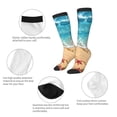 thumbnail image 3 of Naloa Tropical Beach With Starfish Knee Socks, High Socks Long Stretchy Sock Women Knee High Stocking, Long Socks for Women, 3 of 6