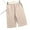 Khaki, variant on Women's Knee Lenght Shorts Summer Pajama Lounge Short Tummy Control High Waist Body Shaper Shorts with Pockets