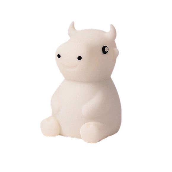 Cute Cow Night Light for Kids-7 Color Changing Silicone Portable Cow Animal LED Nursery Nightlight with Timer ,Cow Room Table Dcor Bedroom Table Lamp Gift Ideas for Cow Lovers Girls Boys