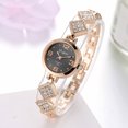 thumbnail image 3 of Reloj de cuarzo de moda para mujer, reloj de pulsera informal con diamantes de imitación, pulsera elegante, oro rosa y negro, 3 of 4