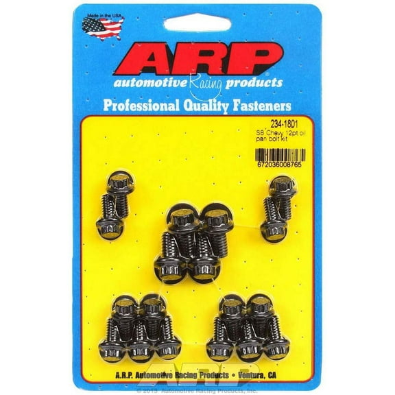 ARP Oil Pan Bolt Kit 2 Piece Cork Gasket Small Block Chevy P/N 234-1801