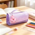 thumbnail image 5 of Cute Unisex Pencil Case Basic Stationery Storage Organizer for Office Home Study D, 5 of 5