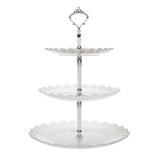 Soporte de magdalenas de Plástico de 3 Niveles Torre de exhibición de Dulces Soledad