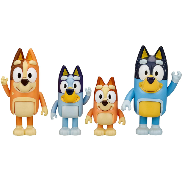 Bluey And Friends 4 Pack Of 2 5 3 Poseable Figures Walmart Com