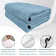 thumbnail image 4 of Quilts Twin Size Bedding Set, Vintage Gray Blue Lightweight Quilted Comforter, Modern Farmhouse Textured Rustic Soft Reversible Bedspread Coverlet with Pillow Covers for All Season, 68" x 86", 4 of 9