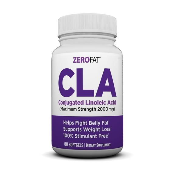 ZEROFAT CLA Weight Loss Formula, Burns Fat, 60 Softgels, Diet, 30 Servings