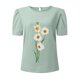 thumbnail image 3 of Gibobby Playera de Manga Corta con Cuello Redondo Camiseta manga corta con cuello redondo y estampado flores para mujer(Verde,XL), 3 of 5