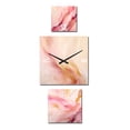 thumbnail image 2 of Designart "Enchanted Spills in Pink and Gold VII" Abstract Print Multipanel Clock For Living Room Décor - Large Contemporary Wall Clock - Oversized Pink Wall Clock - Set Of 3, 2 of 6