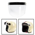 thumbnail image 2 of Cascos de motocicleta abiertos estándar con 3 broches y visera abatible con lente de protección contra el viento 20 centímetros, 2 of 9