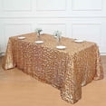 thumbnail image 3 of BalsaCircle 90" x 156" Big Payette Sequin Tablecloth Matte Champagne, 3 of 8