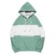 thumbnail image 4 of Ailaofu Women's Long sleeves Color Block Hoodie Tops Cute Casual Drawstring Loose Lightweight Pullover, 4 of 5