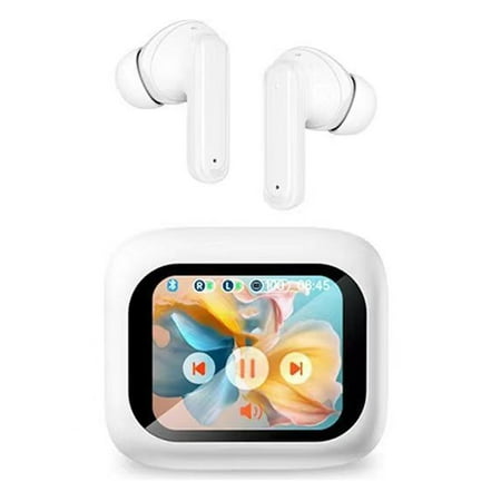 Jioakfa Electronics Gift Clearance 40% Must-Have Smart Screen Bluetooth Headphones Elegant Smart Display Bluetooth Earphones Superior Smart Screen Wireless Headset B