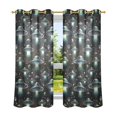 thumbnail image 2 of Flying Saucer in Cosmos Space Sheer Curtains Grommet Drapes Light Filtering for Bedroom Living Room 2 Panels 42" x 63", 2 of 7