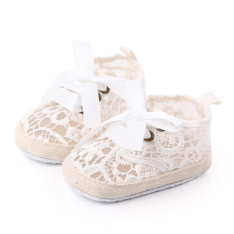 Newborn Baby Girls Shoes Bowknot Soft Sole Crib Shoes First Walkers