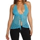thumbnail image 1 of VISgogo - Camiseta sin mangas de punto para mujer, color sólido, sin mangas, con parte delantera abierta, ahuecada VISgogo moda, 1 of 9