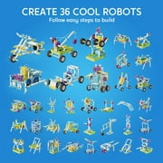 مجموعة أدوات Klever Kits Motor Robotics Kit 36 في 1 STEM Toy للأولاد، مجموعة العلوم التعليمية للأطفال من سن 8 إلى 12 عامًا