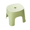 thumbnail image 2 of HCBY Thickened Plastic Mini Stool with Square Top & Round Hole, Sturdy & Lightweight for Living Room, Bathroom & Entryway(Light Green,8.07"x7.67"x6.29"), 2 of 8