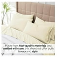 thumbnail image 4 of 7-Piece Split King Sheets Sets for Adjustable Bed, 21-Inch Extra Deep Pocket King Sheets, Deep Pocket Fitted Sheet, Oversized Flat Sheet, Cream Pillow Cases 4 Pack, Cream, 4 of 9
