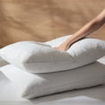 thumbnail image 2 of Almohadas de cama con tres gansos, plumas de ganso blancas, poliéster, x2, 2 of 8