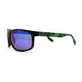 thumbnail image 3 of Locs Mens Color Mirror Color Smoke Arm Sport Sunglasses Black Green Teal Mirror, 3 of 4