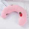 thumbnail image 4 of ziyahi Dog Pillow Fashion Cozy U Shaped Soft Cat Pillows Pattern Washable Neck Protection Head Mat Pets Rabbit Sleepy Indoor Home Pink Pink, 4 of 6