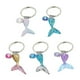 thumbnail image 1 of 5 Pcs Mermaid Key Ring Graduated Color Fish Tail Fish Scale Key Chain Pendant (Blue + Silver, Rosy + Golden, Blue, Pink + Blue, Purple + Blue, 1 Pcs E, 1 of 4