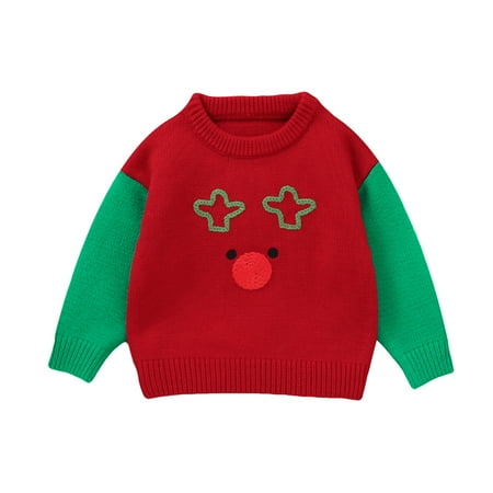 

EHQJNJ Baby Boy Christmas Sweater Green Toddle Kids Baby Girl Boy Christmas Outfit Deer Sweater Sweatshirt Warm Winter Pullover Tops Clothes Toddler Sweater Christmas Sweater Toddler Boy Train