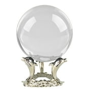 Amlong Crystal Clear 4.2 in. (110mm) Crystal Ball with Dolphin Stand