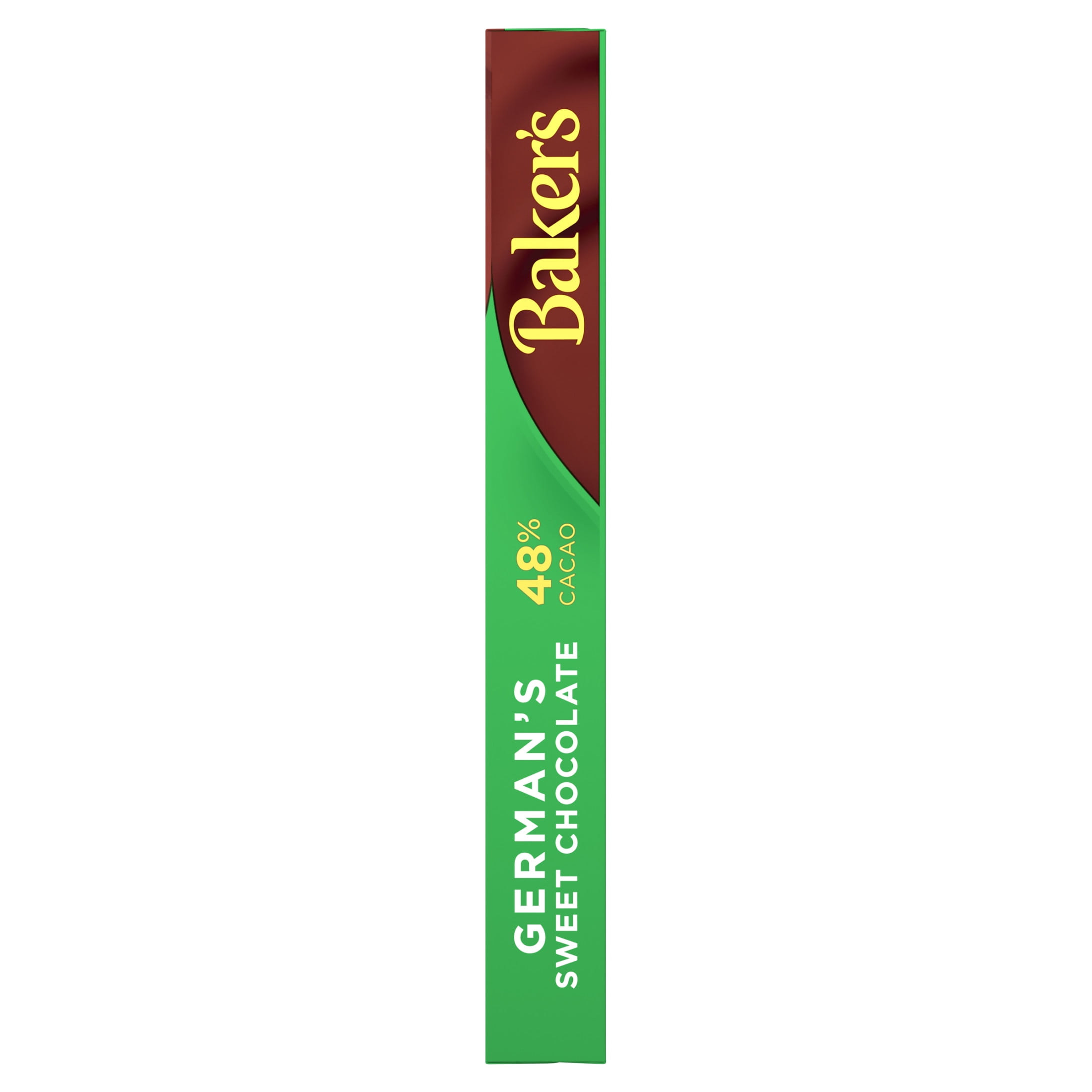 Baker's German's Sweet Chocolate Premium Baking Bar with 48% Cacao, 4 oz Box