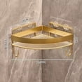 thumbnail image 3 of 2-Pack Corner Shower Caddy with Hooks, No Drilling Acrylic Shower Organizer with Metal Fence, 3 of 8