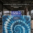 thumbnail image 3 of Bathroom Scale, Highly Accurate Digital Body Scale,Precisely Measures Weight up to 400 lbs-Tie-Dye Art With Spiral Patterns In Shades Of Blue And White, 3 of 4