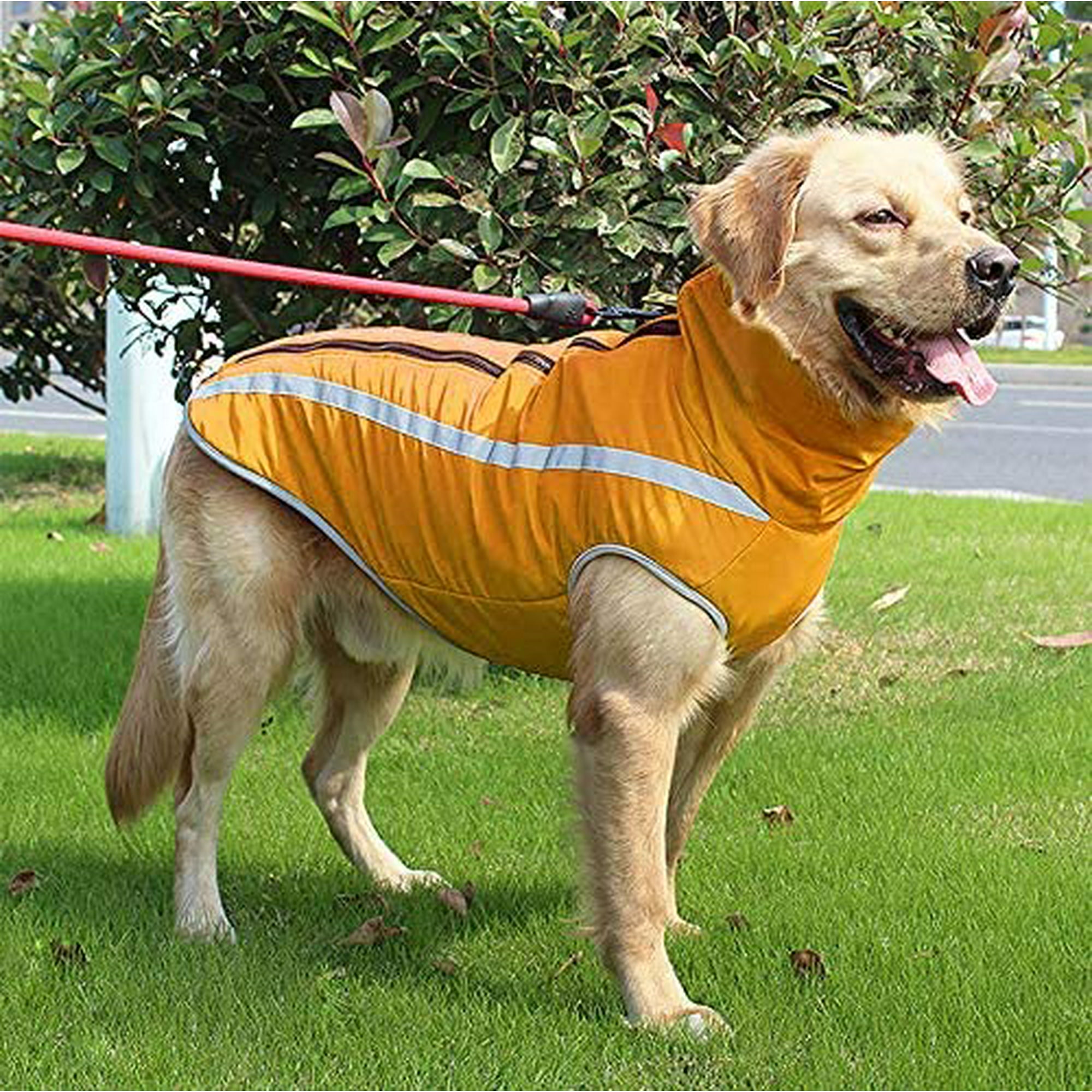 JHIJHOO Dog Coat Dog Jacket for Small Medium Large Dogs Dog Winter Coat Dog Clothes Outdoor Sports Waterproof Dog Outfits Vest with Harness Hole Reflective Stripes Walmart