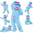 thumbnail image 5 of Funny Big Mouth Monster Onesie Silly Monster Onesie with Comb Plush Pajamas Home Loungewear (No Shoes Included), 5 of 13