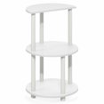 thumbnail image 6 of Furinno TURN-N-TUBE Side Table, 3-Tier Round End Table, Half Round Top Panel Night Stand, Nightstand, Bedside Table with Open Shelf, for Living Room, Bedroom, Plain White, 6 of 7