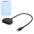 thumbnail image 3 of USB 3.0 Hard Drive Cable, 2.5in Type C  Adapter External Stable Data Transfer with Protection Box for Laptop for HDD for Windows98SE ME 2000 XP 7/8/10 Red,White,Green,Blue,Gray, 3 of 7