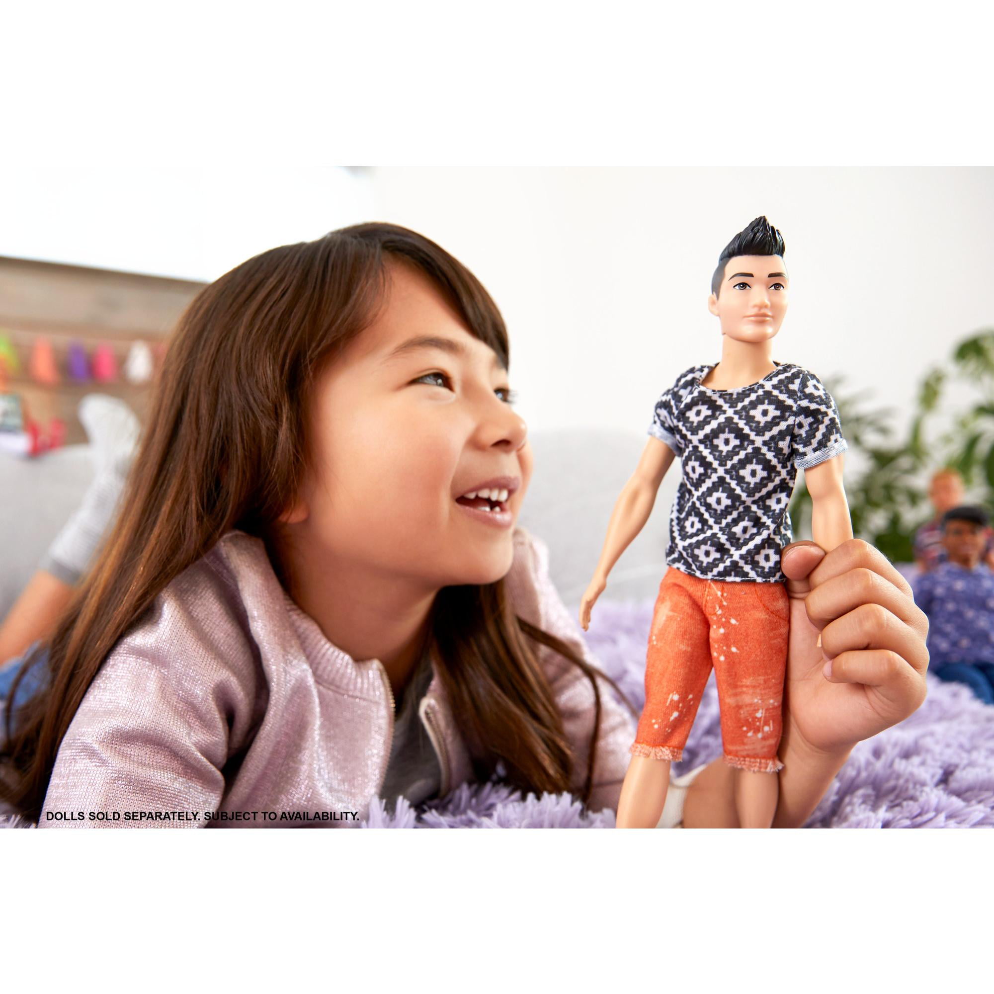 Barbie Ken Fashionistas Doll, Original Wearing Geometric Shirt