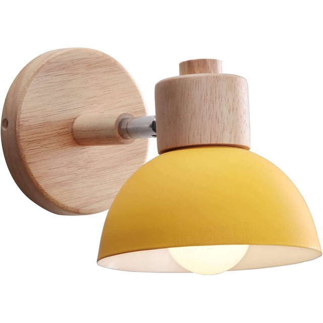 Aplique de pared industrial vintage de 15 cm Lámpara de pared de metal de madera retro ajustable E27 Aplique de interior para dormitorio Sala de estar Pasillo Restaurante (1 paquete, amarillo) esquí esquí Gafas de esquí
