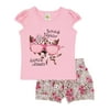 Baby Girl Set Graphic T-Shirt and Shorts Outfit Infant Pulla Bulla 3-12 Months