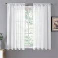 thumbnail image 3 of Semi Sheer Ready Made Curtain Easy Install Polyester Fabric For Home Office, 3 of 10