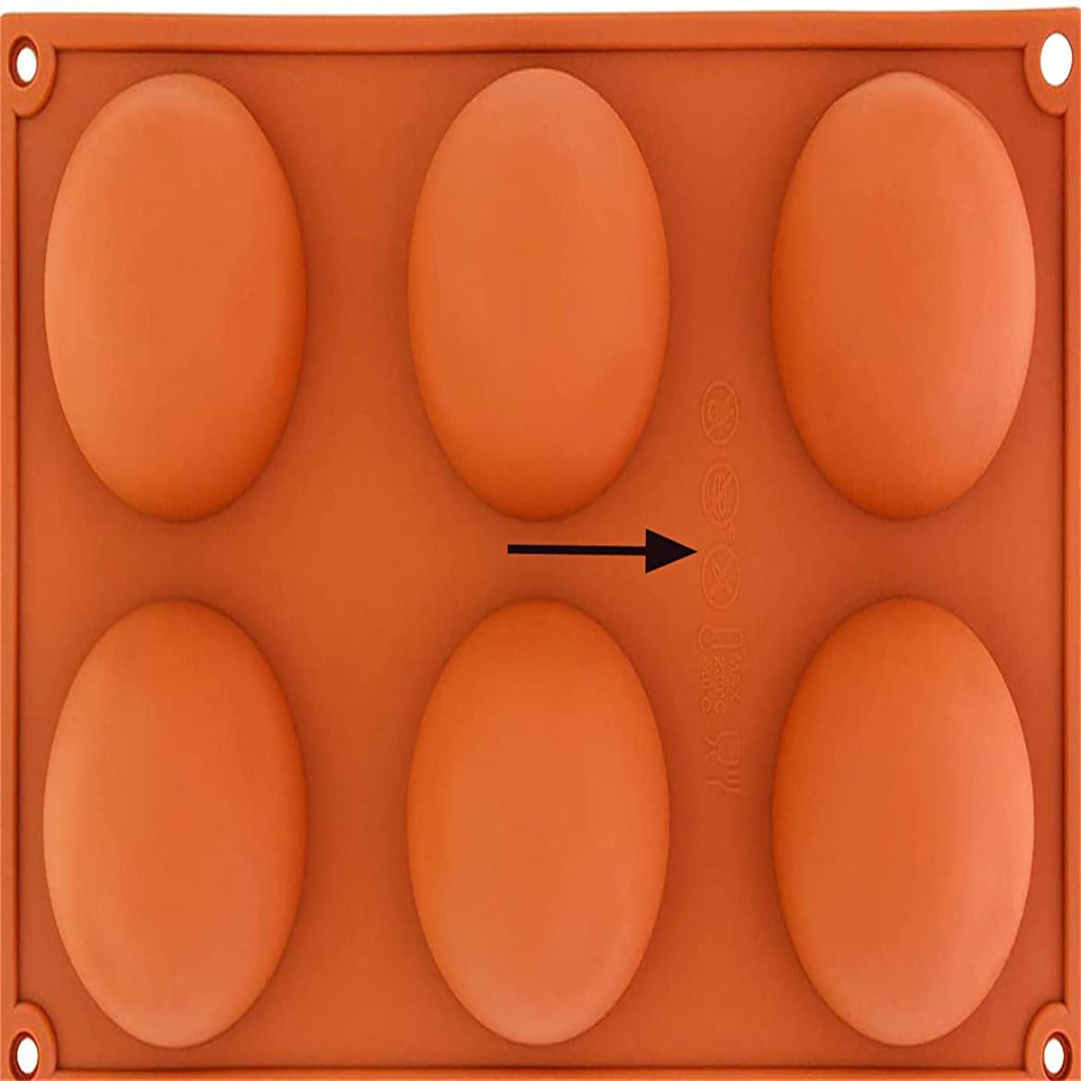 Kepooman 2 Pcs Non-stick Chocolate Silicone Mold with 2.75" Rebound Large Circle Holes Thick for Baking