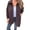 Dark Brown L, variant on Women's Woolen Coat Lapel Single-Breasted Jacket Casual Mid-Length Solid Color Overcoat for Autumn Winter Daily Wear