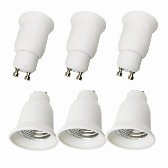 DZYDZR 6pcs Bulb Holder GU10 to E27 Adapter Converter - GU10 to E26 LED Bulb Base Socket