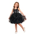 thumbnail image 3 of JCCXIN Toddler Baby Girls Dress Dresses Party Tulle Tutu Birthday Pleated Ball Gown Sparking Sequins Solid Color Spaghetti Strap V-Neck Casual Summer Daily Wear Cute Sundress,Black,10-12 Years, 3 of 5
