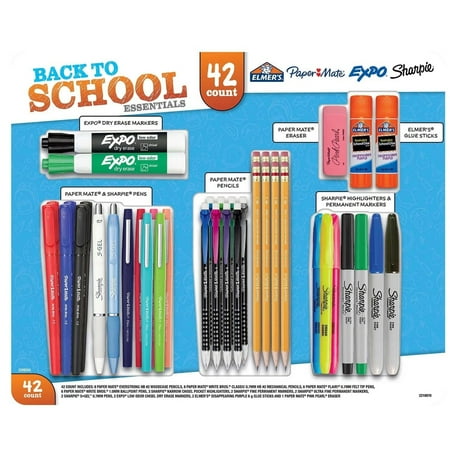 Sharpie  Elmer s  Expo  Paper Mate Back To School Essentials 42-Piece School Supply List Value Pack