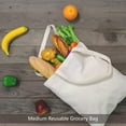thumbnail image 4 of MyOrganicBag Unisex Cotton Blank Shopper Tote Bags, Beige, 12-Piece, 4 of 9