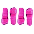 thumbnail image 2 of 4 Piezas de Botas de Caballo, Protección de Piernas, Equipo Ecuestre Duradero, Conjunto de Envolturas para Piernas, Protectores de Piernas para Entren Rosa Rosa, 2 of 8