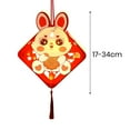 thumbnail image 5 of Tnobhg 1 Set Rabbit Paper Lantern with Pole Tassels Battery Operated Double Sided Hollow DIY Handmade Chinese New Year Mid-Autumn Festival Bunny Night Light Children Gift, 5 of 7
